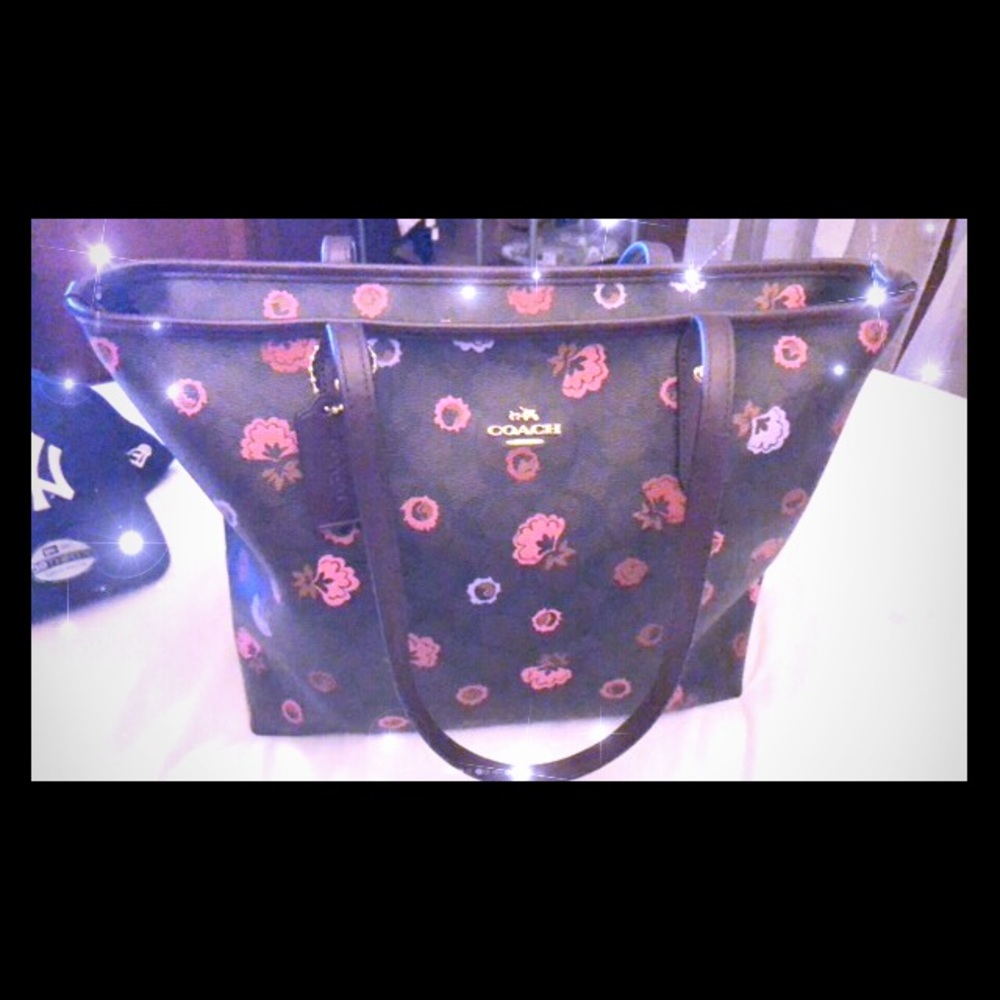 Coach Floral Print Tote